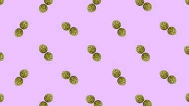 Değişen taze Cherimoya 'nın renkli meyve deseni. Cherimoya ile kusursuz desen. Muhallebi elması deseni. Gerçekçi animasyon. 4K video hareketi