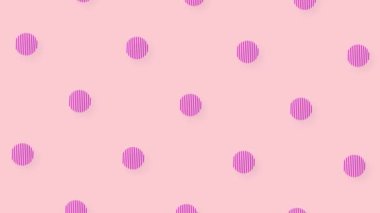 Pembe geometrik şekiller eski moda, Memphis 80 'ler tarzı. Animasyon klasik soyut arka plan. Kusursuz pop sanat tasarımı. 4K video hareketi