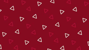 Kırmızı ve beyaz geometrik şekiller eski moda, Memphis 80 'ler tarzı. Animasyon klasik soyut arka plan. Kusursuz pop sanat tasarımı. 4K video hareketi