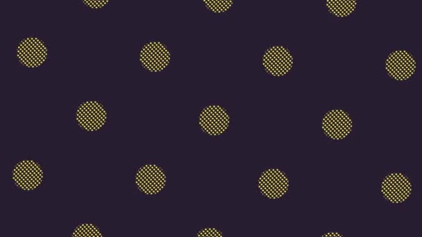 Шаблон геометрических фигур в стиле ретро, Мемфис 80-х. Анимированный винтажный абстрактный фон. Бесшовный дизайн поп-арта. 4K видео движение — стоковое видео