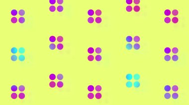 Canlı gradyan holografik neon renklerinde geometrik şekiller. Retro, Memphis 80 'ler tarzı. Animasyon klasik soyut arka plan. Kusursuz pop sanat tasarımı. 4K video hareketi
