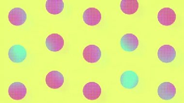 Canlı gradyan holografik neon renklerinde geometrik şekiller. Retro, Memphis 80 'ler tarzı. Animasyon klasik soyut arka plan. Kusursuz pop sanat tasarımı. 4K video hareketi