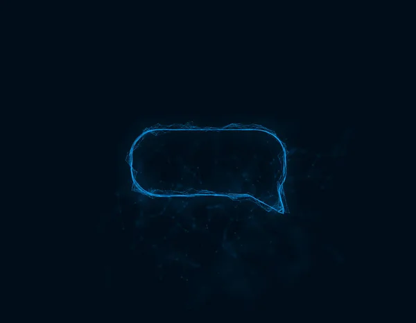 Speech bubble chat pictogram geïsoleerd op witte achtergrond. Verbonden lijnen met stippen. Illustratie — Stockfoto