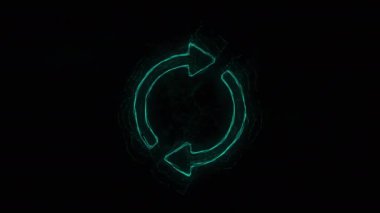 Pleksus etkisi olan sembol simgesini geri dönüştür. Noktalarla birleştirilmiş çizgiler. Çizgiler pleksus