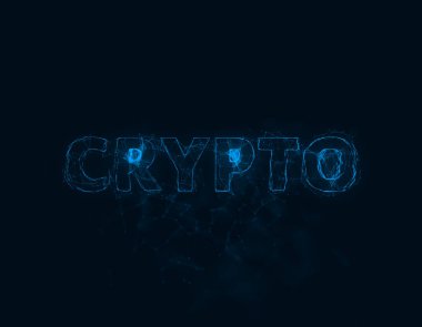 Pleksus etkisi olan şifreleme başlığı. Noktalarla birleştirilmiş çizgiler. Satır başlığı plexus