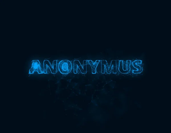 이름은 plexus 효과를 가진 Anonus 이 다. 점으로 연결 된 선들. 직함 플 렉서스 — 스톡 사진