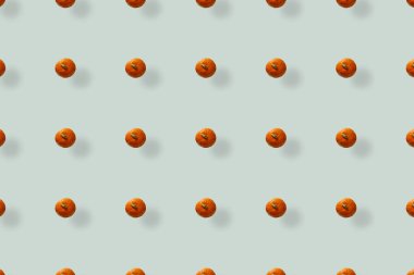 Taze balkabaklarının renkli meyve deseni. Üst Manzara. Düz yatıyordu. Pop sanat tasarımı