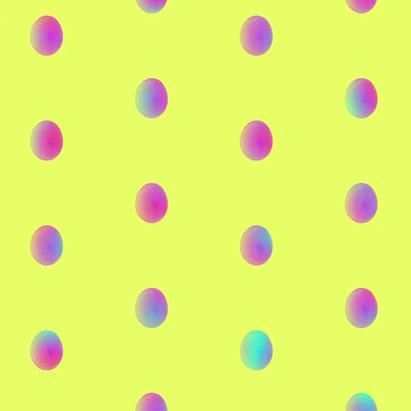 Kuřecí vejce vzor v pulzující gradient holografické neonové barvy. Koncept umění. Minimální surrealismus pozadí — Stock fotografie