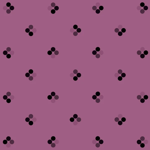 Patrón de formas geométricas negras en estilo retro, memphis 80s 90s. Grupos de puntos sobre fondo rosa. Fondo abstracto vintage —  Fotos de Stock