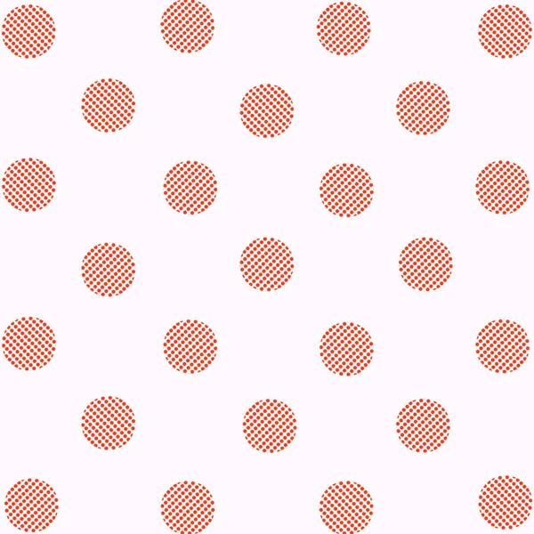 レトロなオレンジ色の幾何学的形状のパターン,メンフィス80年代90年代スタイル.白い背景の点の円の形。ヴィンテージ抽象的背景 — ストック写真