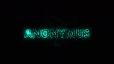 Pleksus etkisi olan Anonymus başlığı. Noktalarla birleştirilmiş çizgiler. Satır başlığı plexus
