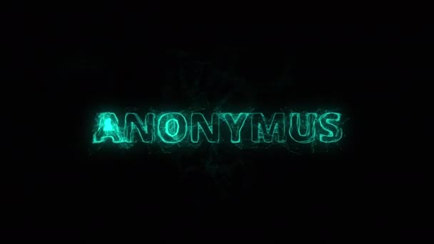 Anonymus-Titel mit Plexus-Effekt. Verbundene Linien mit Punkten. Linien-Titel-Plexus — Stockvideo