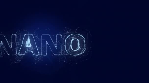 Titolo nano con effetto plesso. Linee collegate con punti. Linee titolo plesso — Video Stock