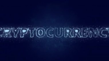 Kripto para birimi metni. Metin kriptosu olan pleksus. Pleksus. 4K video