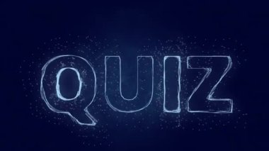 Sınav metni. Mesaj Quiz 'li Plexus. Pleksus. 4K video