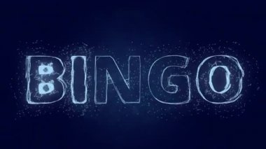 Bingo mesajı. Metin tombala ile pleksus. Pleksus. 4K video
