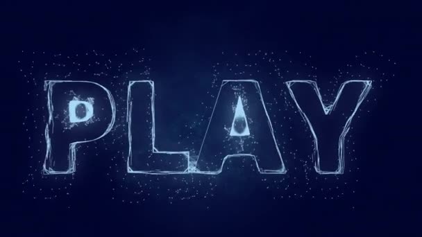 Play text. Plexus with text play. Plexus. 4K video — Stock Video