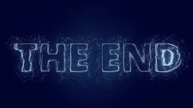 Son metin. Sonu mesaj olan Plexus. Pleksus. 4K video