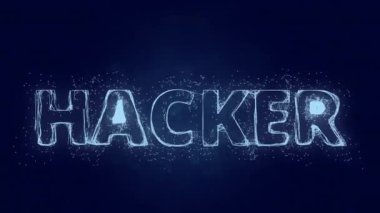 Hacker mesajı. Metin hackerlı Plexus. Pleksus. 4K video