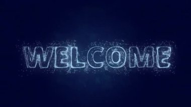 Hoş geldin mesajı. Hoş geldin mesajı ile Plexus. Pleksus. 4K video