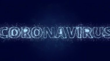 Coronavirus metni. Metin koronavirüsü olan pleksus. Pleksus. 4K video