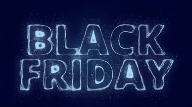 Kara Cuma mesajı. Kara Cuma yazılı Plexus. Pleksus. 4K video