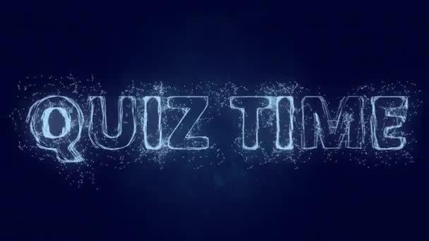 Κείμενο Quiz χρόνο. Plexus με κείμενο κουίζ χρόνο. Πλέξους. Βίντεο 4K — Αρχείο Βίντεο