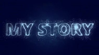 Hikaye metnim. Plexus 'tan My Story. Pleksus. 4K video