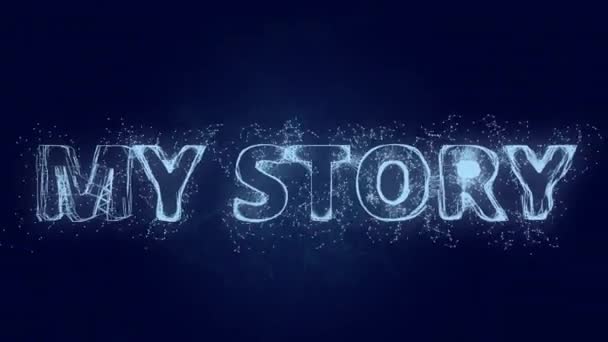 A történetem. Plexus szöveggel My Story. Plexus. 4K videó — Stock videók
