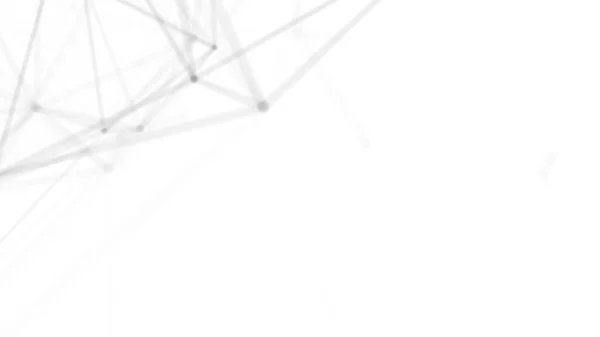 Plexus fantasie abstracte technologie. Abstracte geometrische achtergrond met bewegende lijnen, stippen en driehoeken. Wetenschap. Geneeskunde en technologie — Stockfoto