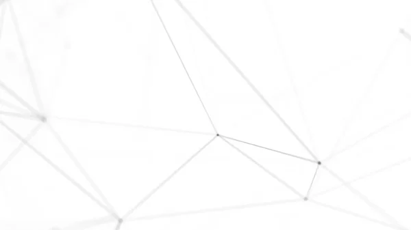 Plexus fantasi abstrakt teknik. Abstrakt geometrisk bakgrund med rörliga linjer, prickar och trianglar. Vetenskap. Medicin och teknik — Stockfoto