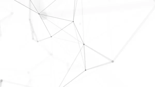 Plexo fantasía tecnología abstracta. Fondo geométrico abstracto con líneas móviles, puntos y triángulos. Ciencia. Medicina y tecnología — Foto de Stock