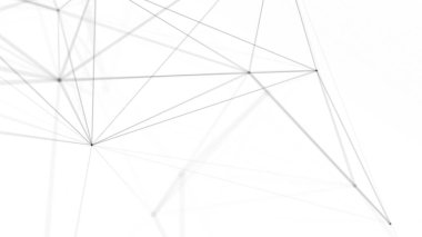 Plexus fantezi soyut teknolojisi. Hareket eden çizgiler, noktalar ve üçgenlerle soyut geometrik arkaplan. - Bilim. Tıp ve teknoloji.