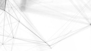 Plexus fantezi soyut teknolojisi. Hareket eden çizgiler, noktalar ve üçgenlerle soyut geometrik arkaplan. - Bilim. Tıp ve teknoloji.