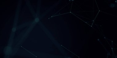 Soyut güzel geometrik arkaplan. Soyut pleksus fütüristik, karanlık bir arka planı olan çokgen uzay. Pleksus fantezisi. Soyut teknoloji