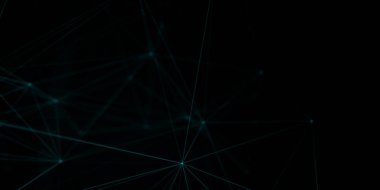 Soyut güzel geometrik arkaplan. Soyut pleksus fütüristik, karanlık bir arka planı olan çokgen uzay. Pleksus fantezisi. Soyut teknoloji