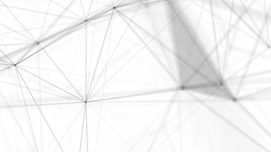 Plexus fantezi soyut teknolojisi. Hareket eden çizgiler, noktalar ve üçgenlerle soyut geometrik arkaplan. - Bilim. Tıp ve teknoloji.