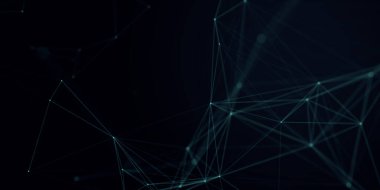 Soyut güzel geometrik arkaplan. Soyut pleksus fütüristik, karanlık bir arka planı olan çokgen uzay. Pleksus fantezisi. Soyut teknoloji