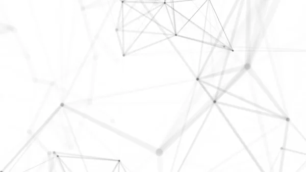 Plexus fantasy technologie abstraite. Fond géométrique abstrait avec lignes mobiles, points et triangles. La science. Médecine et technologie — Photo
