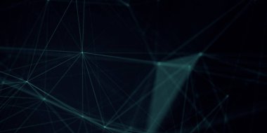 Soyut güzel geometrik arkaplan. Soyut pleksus fütüristik, karanlık bir arka planı olan çokgen uzay. Pleksus fantezisi. Soyut teknoloji