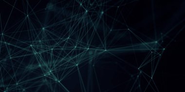 Soyut güzel geometrik arkaplan. Soyut pleksus fütüristik, karanlık bir arka planı olan çokgen uzay. Pleksus fantezisi. Soyut teknoloji