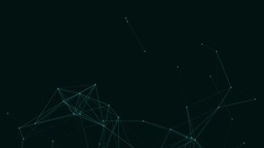 Soyut güzel geometrik arkaplan. Soyut pleksus fütüristik, karanlık bir arka planı olan çokgen uzay. Pleksus fantezisi. Soyut teknoloji