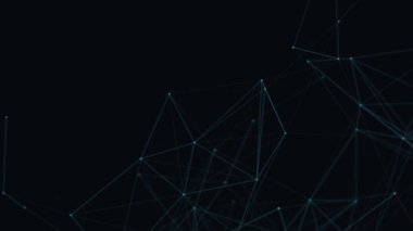 Soyut güzel geometrik arkaplan. Soyut pleksus fütüristik, karanlık bir arka planı olan çokgen uzay. Pleksus fantezisi. Soyut teknoloji