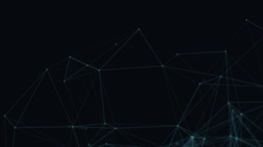 Soyut güzel geometrik arkaplan. Soyut pleksus fütüristik, karanlık bir arka planı olan çokgen uzay. Pleksus fantezisi. Soyut teknoloji