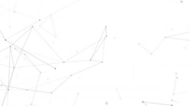 Plexus fantezi soyut teknolojisi. Hareket eden çizgiler, noktalar ve üçgenlerle soyut geometrik arkaplan. - Bilim. Tıp ve teknoloji. Döngü canlandırmaları