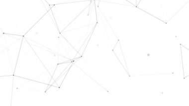 Plexus fantezi soyut teknolojisi. Hareket eden çizgiler, noktalar ve üçgenlerle soyut geometrik arkaplan. - Bilim. Tıp ve teknoloji. Döngü canlandırmaları