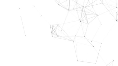 Plexus fantezi soyut teknolojisi. Hareket eden çizgiler, noktalar ve üçgenlerle soyut geometrik arkaplan. - Bilim. Tıp ve teknoloji. Döngü canlandırmaları
