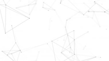 Plexus fantezi soyut teknolojisi. Hareket eden çizgiler, noktalar ve üçgenlerle soyut geometrik arkaplan. - Bilim. Tıp ve teknoloji. Döngü canlandırmaları