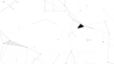 Plexus fantezi soyut teknolojisi. Hareket eden çizgiler, noktalar ve üçgenlerle soyut geometrik arkaplan. - Bilim. Tıp ve teknoloji. Döngü canlandırmaları