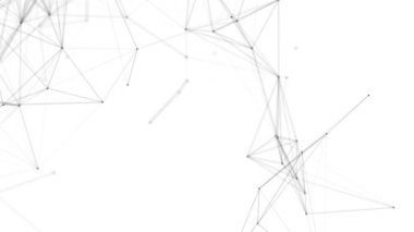 Plexus fantezi soyut teknolojisi. Hareket eden çizgiler, noktalar ve üçgenlerle soyut geometrik arkaplan. - Bilim. Tıp ve teknoloji. Döngü canlandırmaları